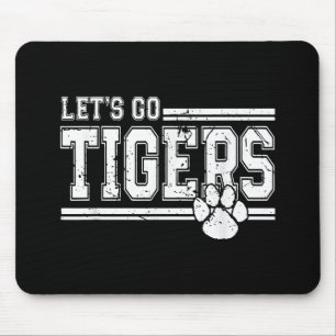 Vintage Tigers School Sports Name Retro Mouse Pad