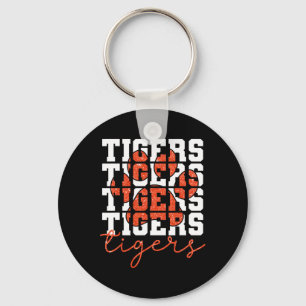 Vintage Tigers School Sports Name Spirit Back To S Key Ring