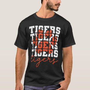 Vintage Tigers School Sports Name Spirit Back To S T-Shirt