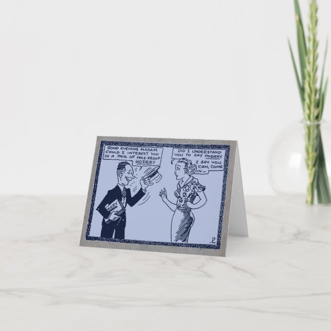 Vintage “Tijuana Bible” Folded Note Card (Front)