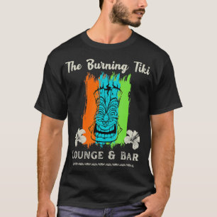 Vintage Tiki Bar Lounge Tiki Torch Retro Hawaiian T-Shirt