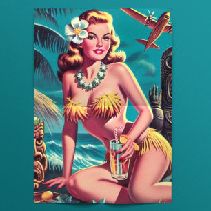 Vintage Tiki Pinup Tissue Paper