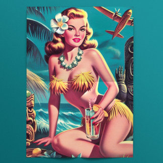 Vintage Tiki Pinup Tissue Paper