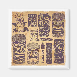 Vintage Tiki Set Magnet