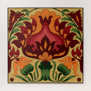 Vintage tile, Art Nouveau decor. Jigsaw Puzzle
