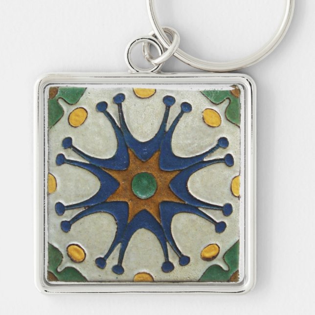 Vintage Tile Key Ring (Front)