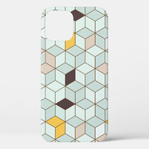 Vintage tiles background designed from geometric s iPhone 12 case