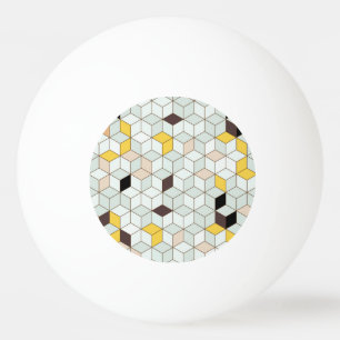 Vintage tiles, geometric black white pattern. ping pong ball