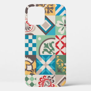 Vintage tiles intricate details. Ceramic paint flo iPhone 12 Case