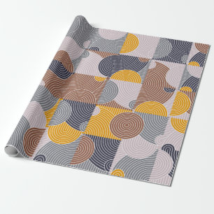 Vintage tiles pattern, abstract seamless backgroun wrapping paper