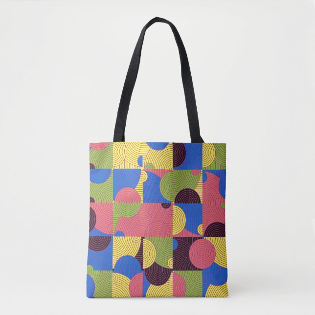 Vintage Tiles Retro 1960s Pattern Tote Bag (Front)