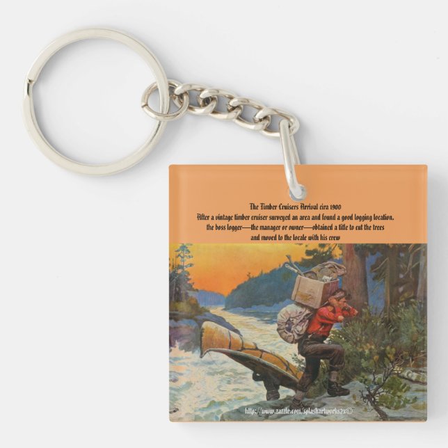 "Vintage Timber Cruiser" Key Ring (Front)