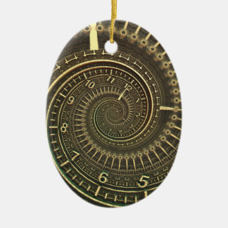 Vintage Time Machine Ceramic Ornament