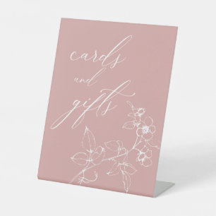 Vintage Timeless Floral Baby Shower Cards Gifts Pedestal Sign