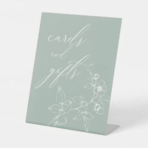 Vintage Timeless Floral Baby Shower Cards Gifts Pedestal Sign