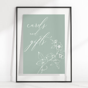Vintage Timeless Floral Baby Shower Cards Gifts Poster