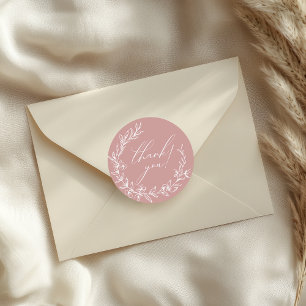 Vintage Timeless Floral Pink Baby Shower Classic Round Sticker