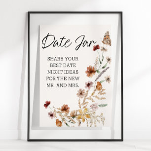 Vintage Tiny Floral Blooms Date Night Poster