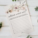 Vintage Tiny Floral Game Where Were We Flyer<br><div class="desc">Where Were We bridal shower game.  Tiny blooms vintage collection.  Watercolor botanical,  tender and absolutely tiny watercolor flowers.  Matching items to complete your event collection are available in our Zazzle store!</div>