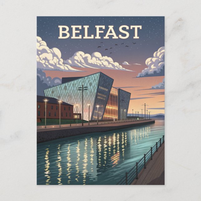 Vintage Titanic Belfast Travel Postcard (Front)