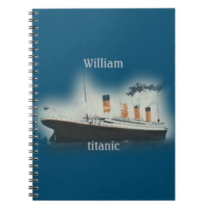 Vintage Titanic Ocean Liner Boy Sea Name Ship Notebook