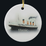 Vintage Titanic Ocean Liner Ship Ceramic Ornament<br><div class="desc">Vintage Titanic Ocean Liner Ship Ornament.  Vintage commemorative Keepsake RMS Titanic Ornament.</div>