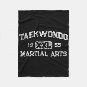 Vintage Tkd Taekwondo Student Martial Karate Marti Fleece Blanket