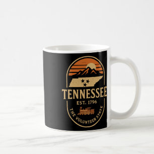Vintage Tn Tennessee Est 1796 Orange Usa Flag Smok Coffee Mug