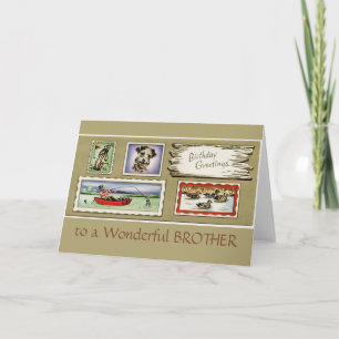 Vintage to a Wonderful Brother Birthday Card