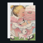 Vintage To Granddaughter Happy Birthday Holiday Card<br><div class="desc">Vintage To Granddaughter Happy Birthday</div>