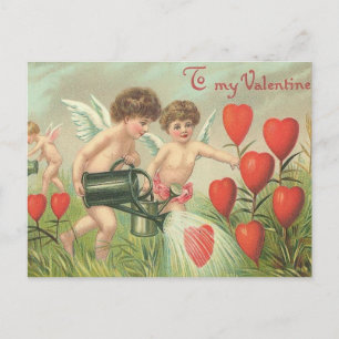Vintage "To my Valentine" Holiday Postcard