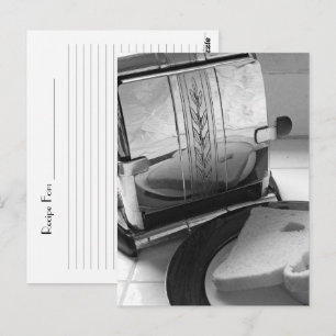 Vintage Toaster Recipe Card Postcard