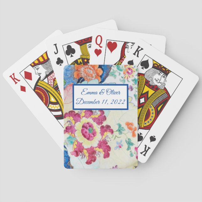 vintage Tobacco Leaf personalised Playing Cards (Back)