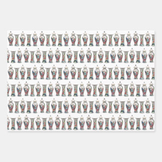 vintage Tobacco Leaf vases ginger jars Wrapping Paper Sheet