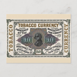 Vintage Tobacco Promotional item - colourized Postcard