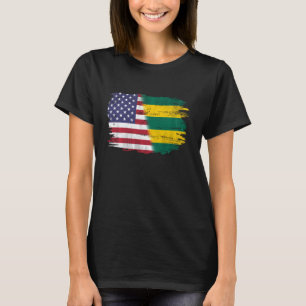 Vintage Togo And American With Flag For Togolese T-Shirt