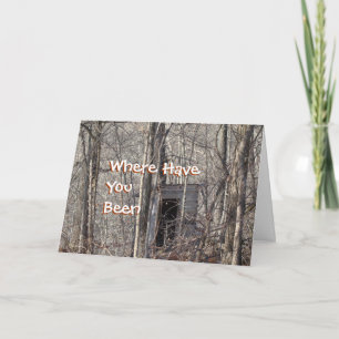 vintage Toilet in the woods- customise Card