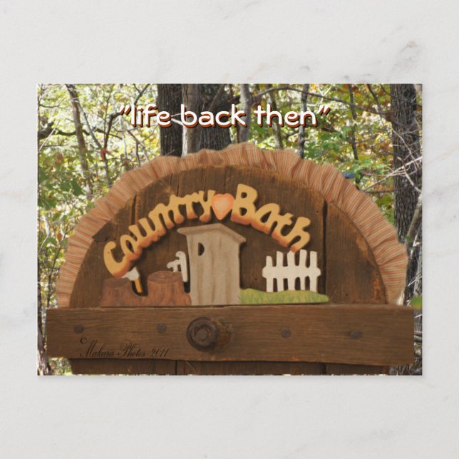 Vintage Toilet Lid "hole cover" Postcard-customise Postcard (Front)