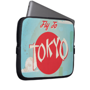 Vintage Tokyo, Japan Travel Posters Laptop Sleeve