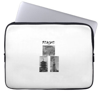 Vintage Tokyo Japanese Streetwear | Black & White Laptop Sleeve