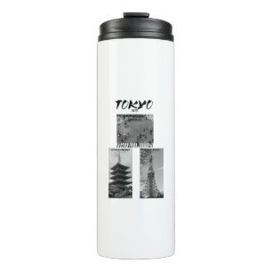 Vintage Tokyo Japanese Streetwear Black & White Thermal Tumbler