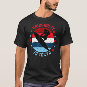 Vintage Tokyo Summer Surfing-Sports Games To Japan T-Shirt
