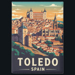 Vintage Toledo Spain Alcazar Travel Magnet<br><div class="desc">Toledo, Spain, is a breathtaking historic city perched on a hill above the Tagus River, about an hour south of Madrid. Known as the "City of Three Cultures, " Toledo has a rich history shaped by the coexistence of Christian, Muslim, and Jewish communities during the Middle Ages. Its well-preserved mediaeval...</div>