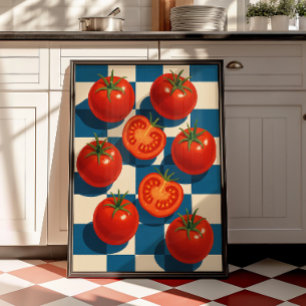 Vintage Tomato Kitchen Retro Wall Art Print