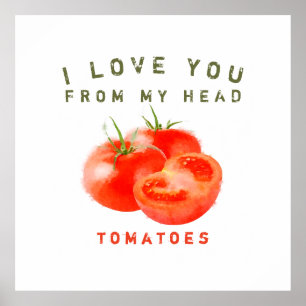 Vintage Tomato Quote Design - Poster