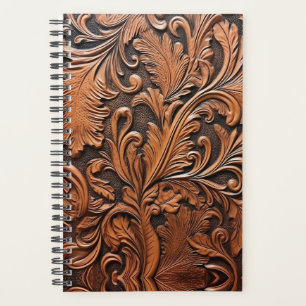 Vintage tooled leather  planner