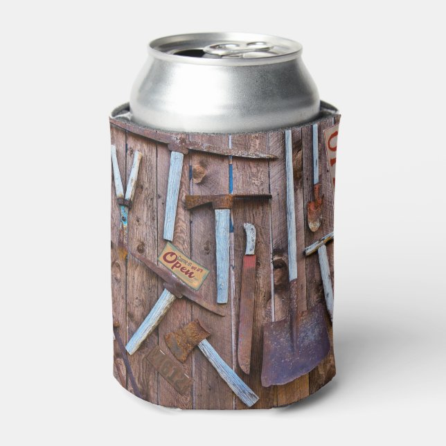 Vintage Tools Antique Tools Man Cave Can Cooler (Can Front)
