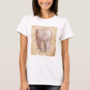 Vintage Tooth Painting. Dentist, Dental Assistant  T-Shirt