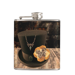 Vintage Top Hat Drinking Flask