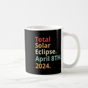 Vintage Total Solar Eclipse April 8 2024 Coffee Mug